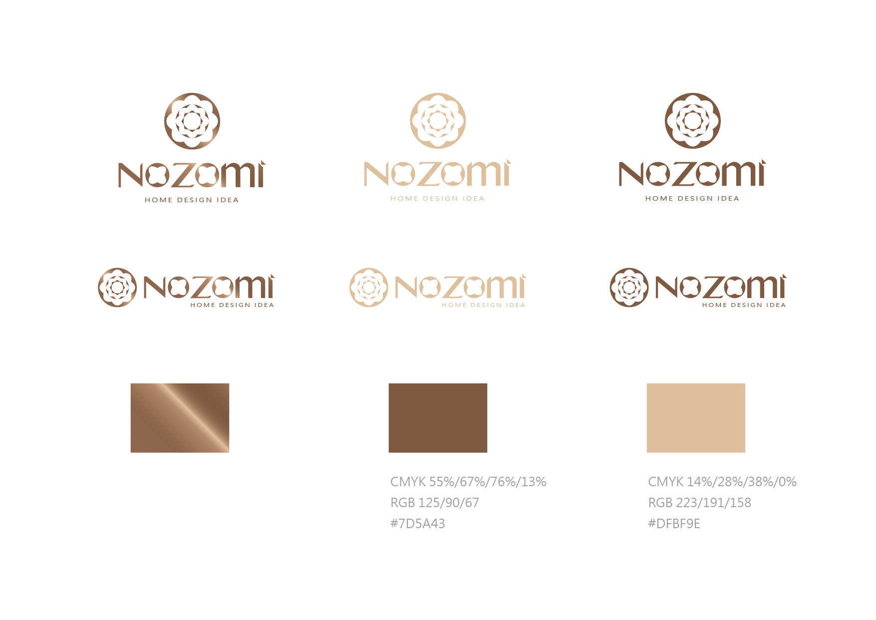 Nozomi 品牌標誌組合與色彩系統
